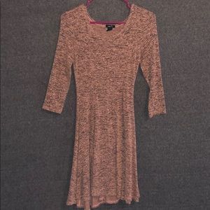 Rue21 Pink and Grey Half Sleeve Flowing Dress – Size Small